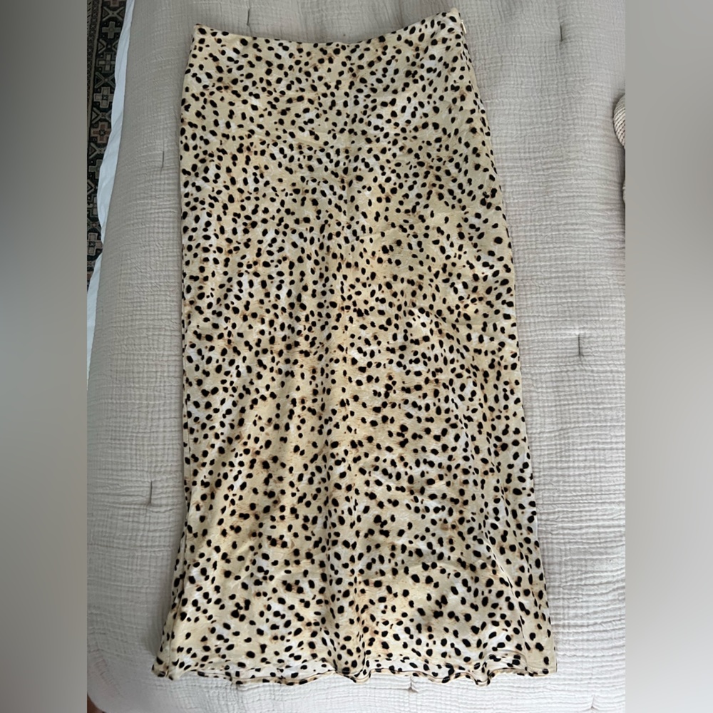 Leopard slip skirt, size 8